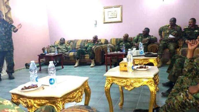 Al Burhan in a meeting with the military command in Omdurman on February 7 2024 1