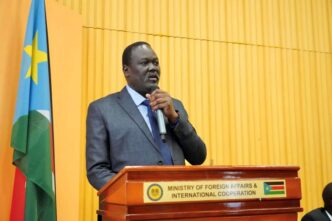 South Sudans Deputy Minister of Foreign Affairs Ramdan M Abdalah