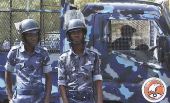 Sudanese police stand guard in central Khartoum AFP file photo