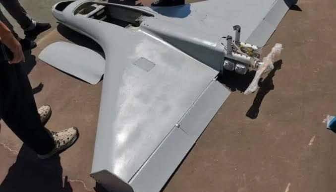 A suicide drone shot doan by the Sudanese army in Gedaref on April 9 2024