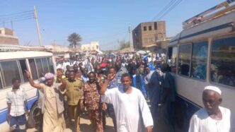 Sinja resident rally in support of the Sudanese army on January 14 2024